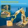 Joc Educativ STEM National Geographic puzzle 3D Brat robotic hidraulic 185 piese